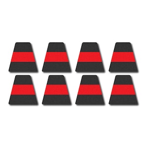 Tetrahedron Set - Black w/ Red Stripe