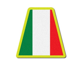 Tetraedro reflectante de la bandera italiana