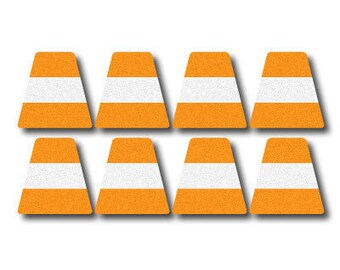 Juego de tetraedro reflectante para bomberos 3M - Naranja con raya
