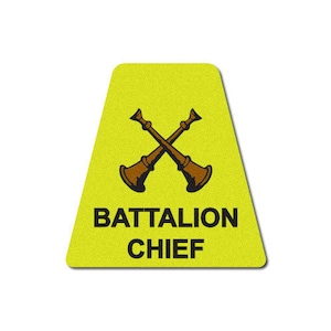 3M Reflective Firefighter Yellow Battalion Chief Horns Tetrahedron