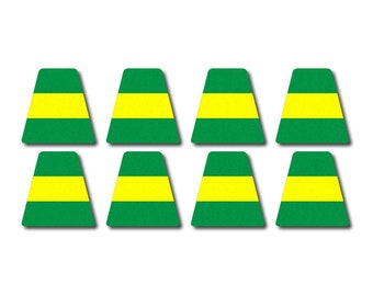 Set tetraedro riflettente per pompieri 3M - verde con strisce gialle