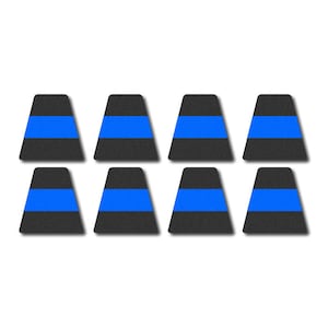 3M Reflective Firefighter Tetrahedron Set - Black w/ Blue Stripe