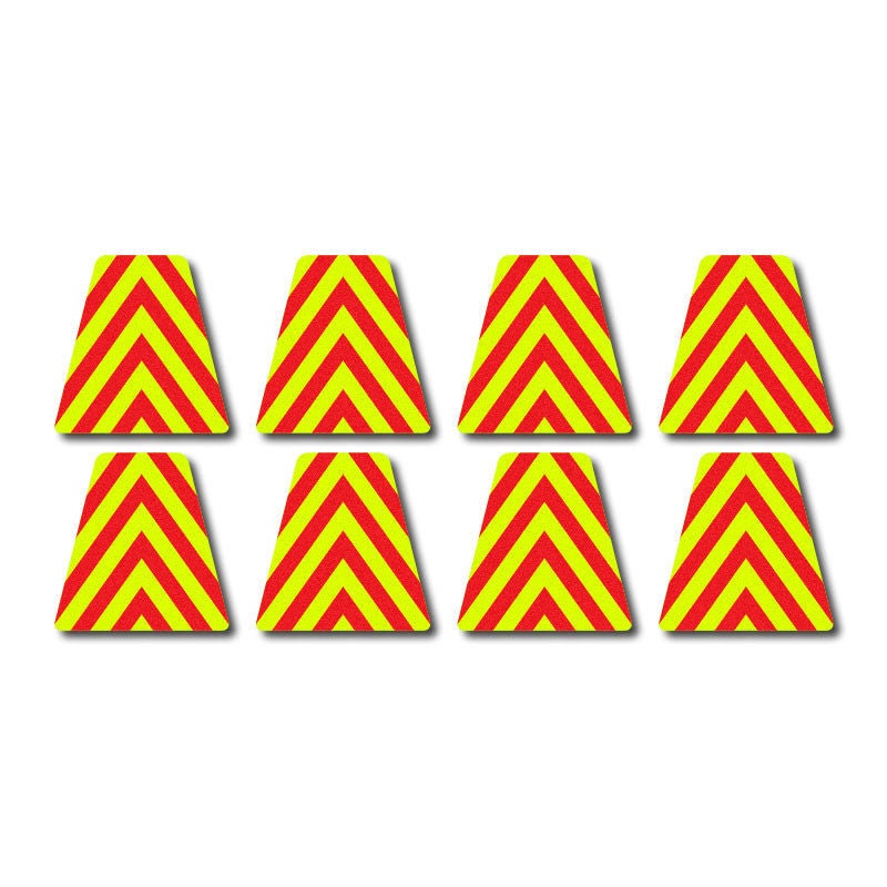 3M Reflective Firefighter Tetrahedron Set Red/yellow Chevrons Etsy