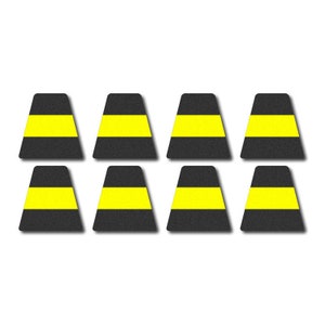Tetrahedron Set - Black w/ Yellow Stripe