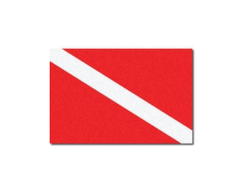 Calcomanía reflectante con bandera de buceo