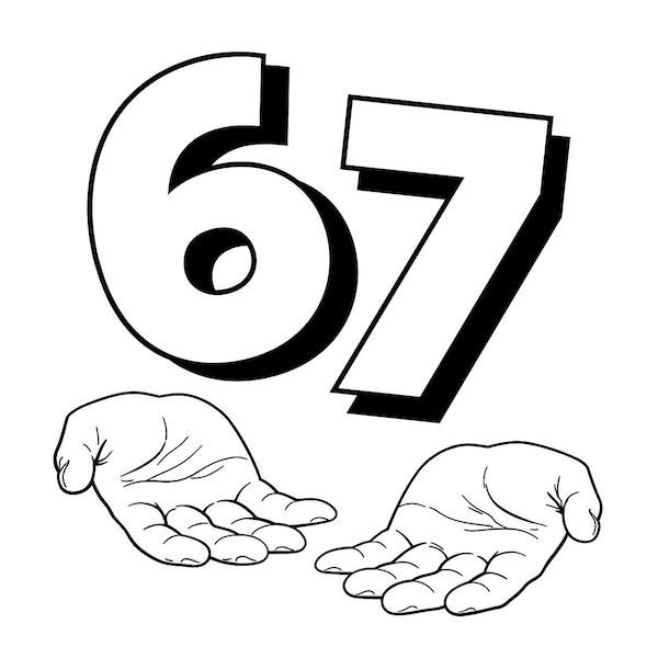Number 67 Clipart - Etsy