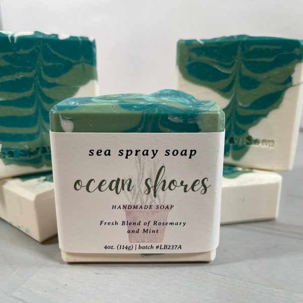 Handmade Soap with Rosemary & Mint Scent - Zero Waste, Luxury Hand Made Soap