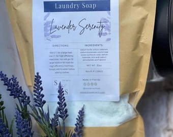 Natural Laundry Detergent | 32oz Chemical-Free, Eco-Friendly, Biodegradable | Handmade Cleaning Soap  for Sensitive Skin