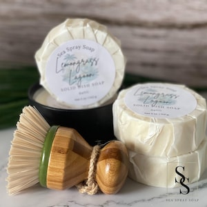 Solid Dish Soap Bar | Zero Waste | Plastic Free Dishwashing Bar | Natural Vegan Kitchen Soap | Eco Friendly Biodegradable Dishwashing Bar