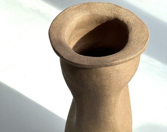 Brown Ceramic Vessel/Vase