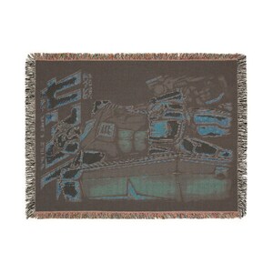 Gundam Anime Woven Blanket, 90s Vintage Anime Tapestry Throw, Robot Anime Lovers Room Decor, Japanese Manga , Retro Gundam Anime Blanket image 12