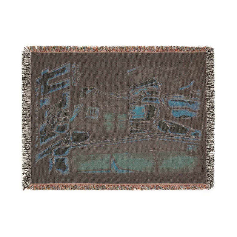 Gundam Anime Woven Blanket, 90s Vintage Anime Tapestry Throw, Robot Anime Lovers Room Decor, Japanese Manga , Retro Gundam Anime Blanket image 12