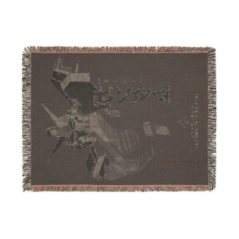 Gundam Anime Woven Blanket, 90s Vintage Anime Tapestry Throw, Robot Anime Lovers Room Decor, Japanese Manga , Retro Gundam Anime Blanket image 12