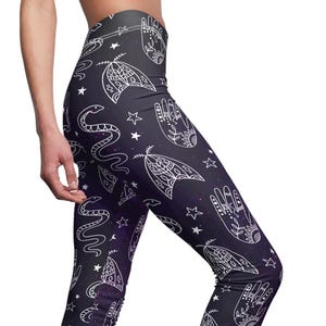 Witchy Leggings, Mystical Yoga Pants, Witch Fashion, Occult Workout Pants, Alternative Clothing, Gothic Leggings, Celestial Leggings, witchy