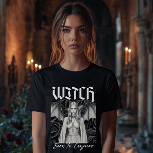 witchy tshirt, gothic fashion, occult apparel, witch tee, alternative clothing, witch style clothing, witch shirt, witch t-shirt, gothic tee