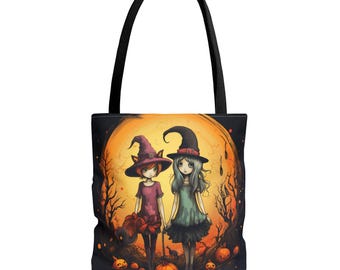 Spooky Witch Tote Bag, Gothic Halloween Fashion