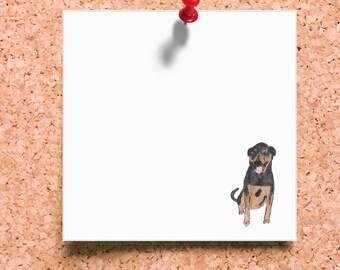 Personalized Dog Post-It Notes: Custom Pet Portrait Sticky Notes