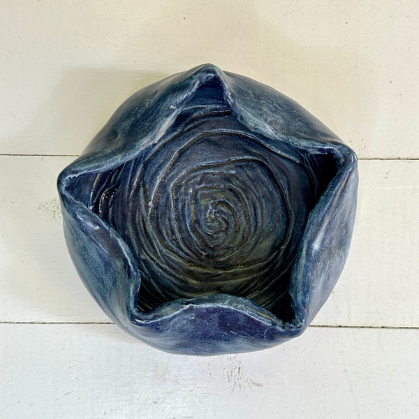 Ceramic Star Bowl, Pinch Pot, Display Bowl, Handthrown Pottery Bowl, Blue Ceramic Bowl, Kitchen Bowl, One of a Kind Bowl, Unique Gift Bowl