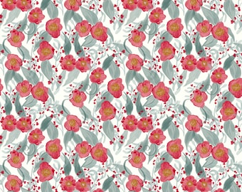 Yuletide Camellia - Seamless Pattern