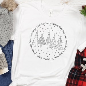 Christmas Favorite Things T-Shirt, Christmas Trees T-Shirt, Tree Lover T-Shirt, Christmas for her, Christmas Gift, Christmas Wear