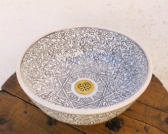 Handcrafted Ceramic Bathroom Sink - Ceramic Vessel Sink - Solid Ceramic - constructed with a mid-century contemporary ceramic sink.