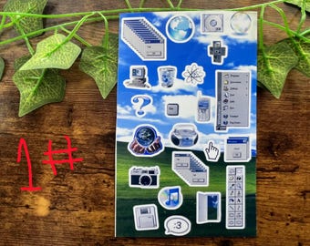 Y2K Netcore early 2000s Cyber Retro Sticker Sheet
