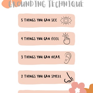 Therapy Grounding Technique Poster