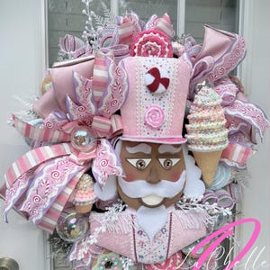 Nutcracker Christmas wreath, Candyland, nutcracker decor,  Christmas door decor, Christmas wreath, Christmas front porch decor