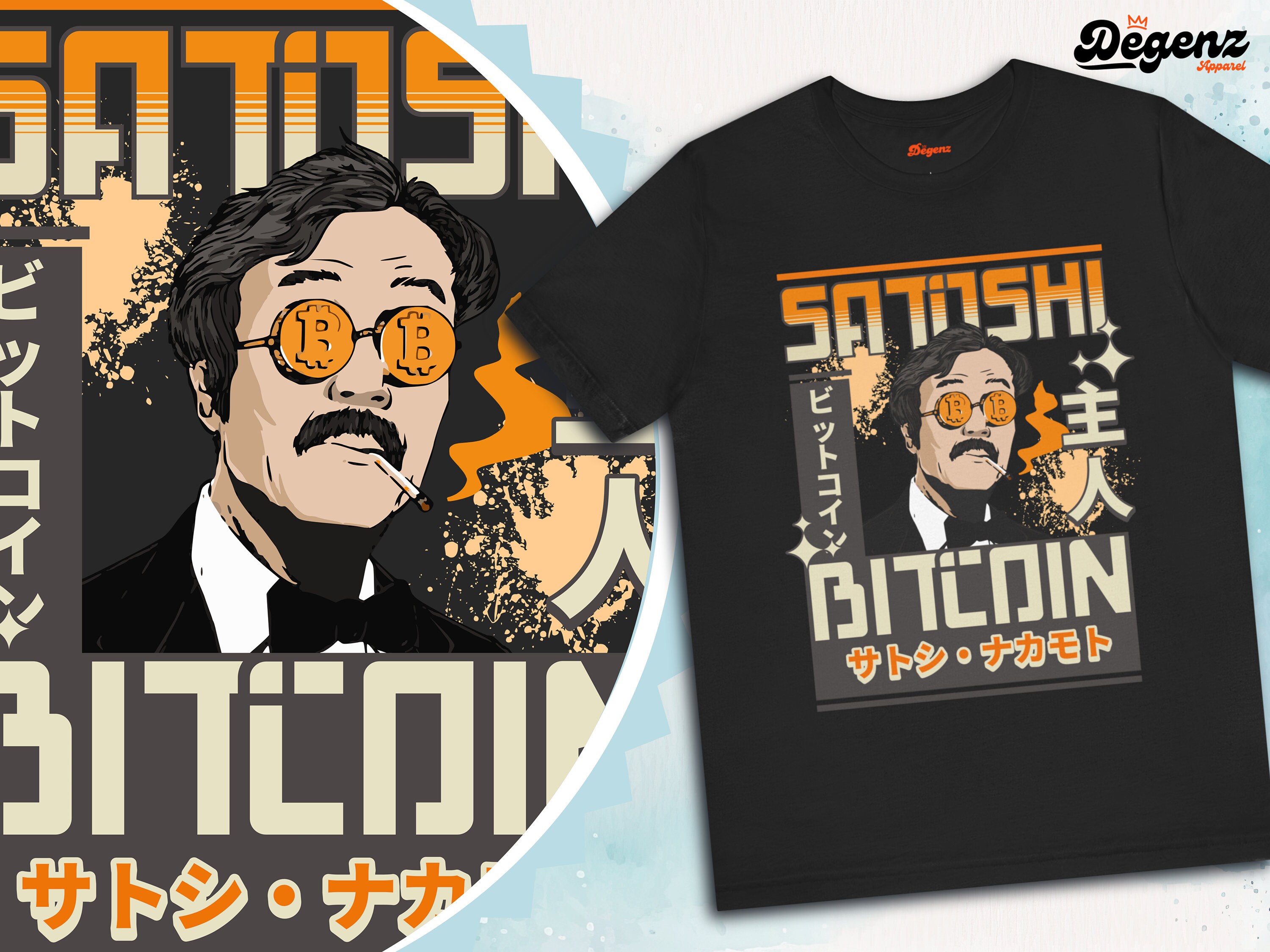 サトシ・ナカモト T シャツ | ビットコイン シャツ | サトシ T シャツ | 日本のナカモト | 暗号アニメ | BTC 通貨 | サトシ BTC  | ビットコイン | 日本の BTC - Etsy 日本