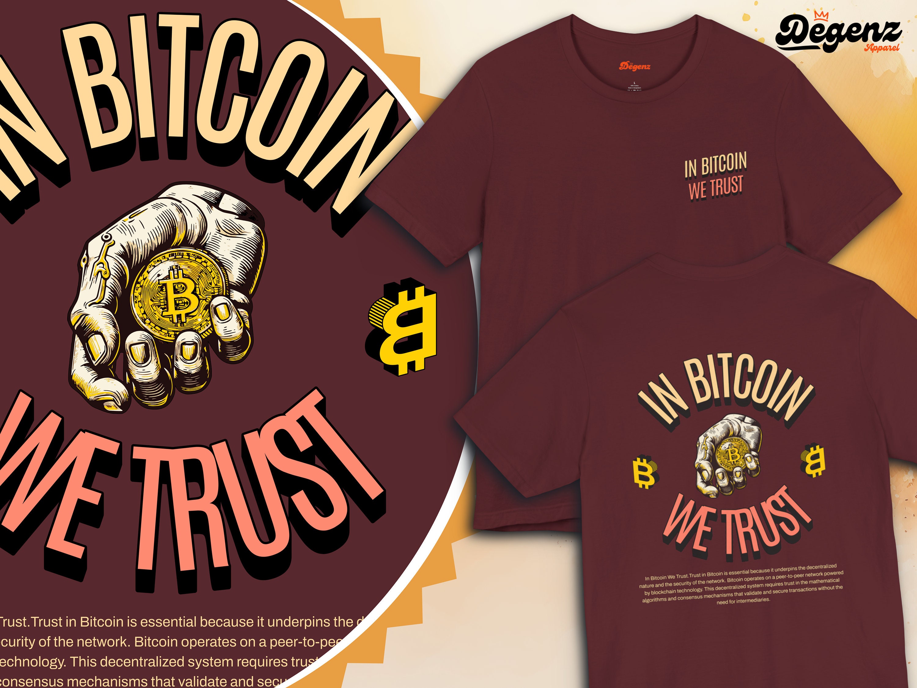 ビットコインを信頼するシャツ | ビットコインTシャツを購入 | BTCストリートウェア | ビットコインTシャツ | 暗号Tシャツ | 暗号BTC  | BTCコインTシャツ | 暗号シャツ - Etsy 日本