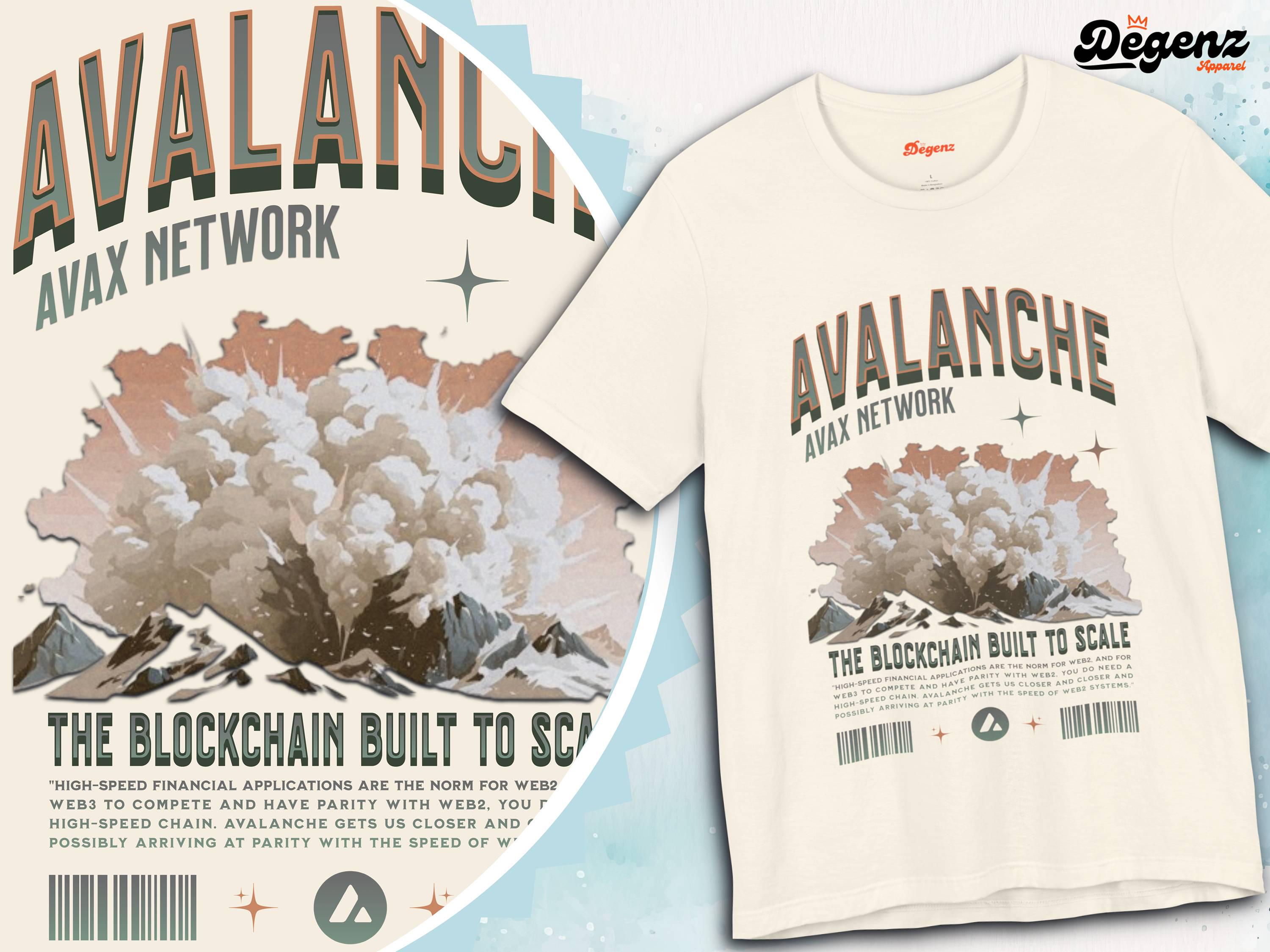 Avalanche Crypto Tee | Avax Shirt | Avax Coin T-shirt | Crypto Merch |  Avalanche Graphic Tee | Avax Cryptocurrency | Avalanche Merch | Avax - Etsy
