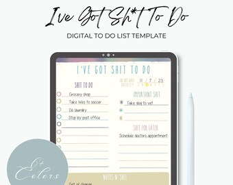I've Got Shit To Do | Digital Daily Schedule Template (PDF)