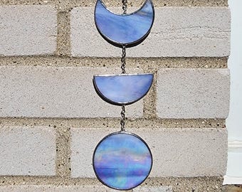 Hanging Moon Phase, Stained Glass