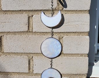Hanging Moon Phase, Stained Glass