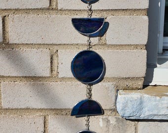 Hanging Moon Phase, Stained Glass