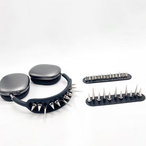 Spiked Headband Attachment for AirPods Max – Punk + Metal Spikes – Y2K Cyberpunk Headphone Accessory