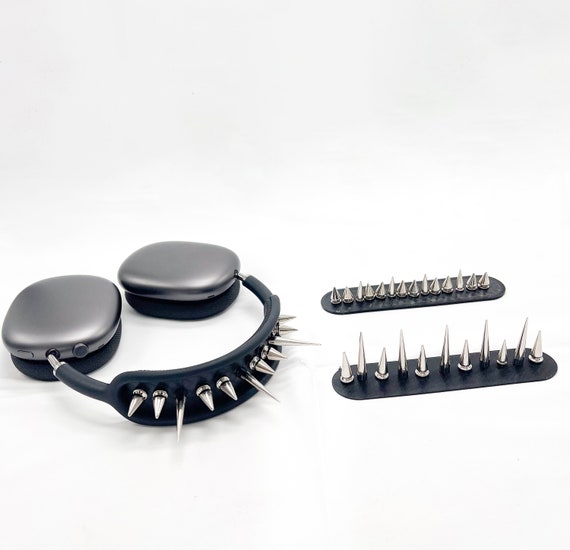 Spiked Headband Attachment for AirPods Max – Punk + Metal Spikes – Y2K Cyberpunk Headphone Accessory