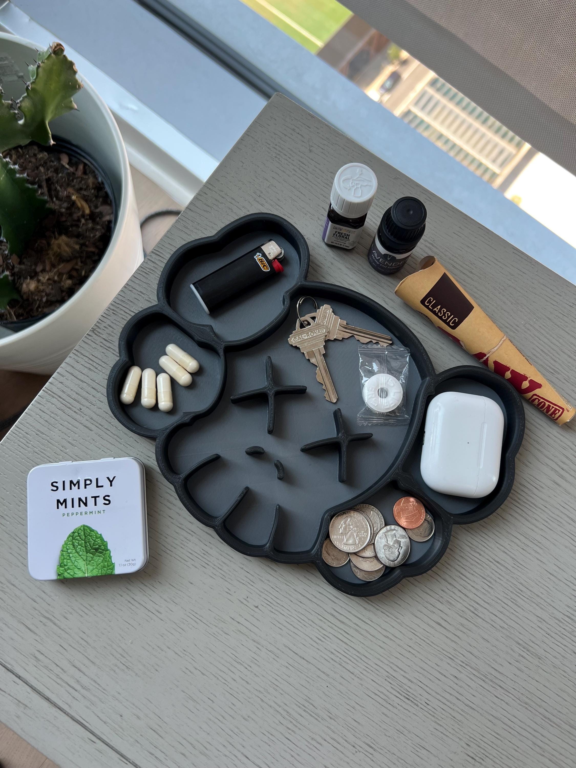 KAWS Inspired Catch All Tray - Handmade Organizer for Keys +