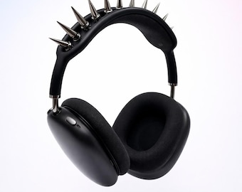 Spiked Headband Attachment for AirPods Max – Punk + Metal Spikes – Y2K Cyberpunk Apple Headphones Accessory