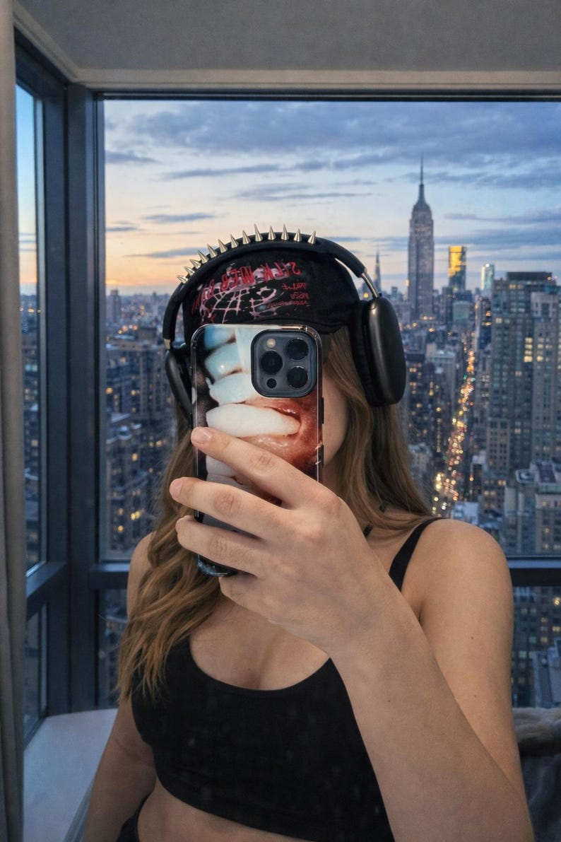 Spiked Headband Attachment for AirPods Max – Punk + Metal Spikes – Y2K Cyberpunk Apple Headphones Accessory image 2
