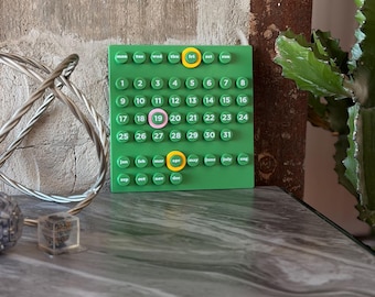 XXL Ring-a-date Perpetual Calendar by Giorgio Della Beffa (green
