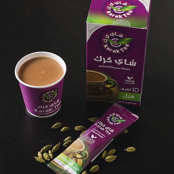 10 pack Karak Tea authentic taste with real cardamom extract and milk - just add hot water