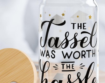 De kwast was de moeite waard afstuderen senior sipper glas 16oz lescadeau kerst verjaardag vakantie afgestudeerde petjurk 2026