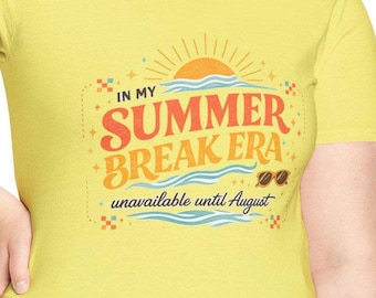 In mijn SUMMER BREAK tijdperk opvoeder UNISEX T-shirt hoofddocent paraprofessionele schoolassistent kantoorsecretaris administratief cadeau aanwezig