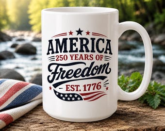 Amerika 250 Jahre Freiheit Flaggenbecher, Patriotische Kaffeebecher, 4. Juli Becher, USA Unabhängigkeitstag Cup, Rot-Weiß-Blau-Becher, Ost 1776 Geschenk