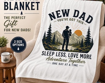 Cadeau deken voor kersverse vaders, survivalset deken, cadeau voor de eerste keer vader, cadeau voor nieuwe vaders, kraamcadeau voor papa, deken voor vader en baby