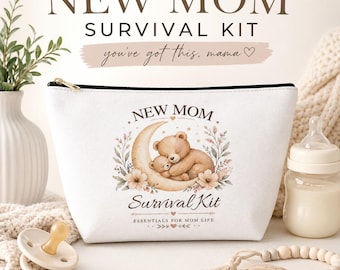 New Mom Survival Kit Bag, Postpartum Gift for New Mom, Baby Shower Gift Idea, Hospital Bag Essentials, First Time Mom Gift, New Mom Pouch