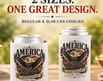 Vaterländischer Vierter 4. Juli 250. Geburtstag Amerika Dosenkühler Sommer Getränk Coosie Geschenk USA Unabhängigkeitstag Flagge Coozie Cozy Slim Tall Soda