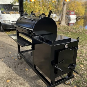Heavy Duty Offset BBQ Smoker | Handmade Steel Grill, Competition Catering