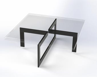 Coffee Table Frame Blueprint - Digital DIY Drawing for Woodworking Plans & Home Decor Projects